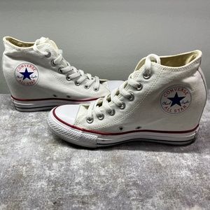 Converse Chuck Taylor's Lux Hidden Wedge Women's Size 7.5 White Shoes 547200F
